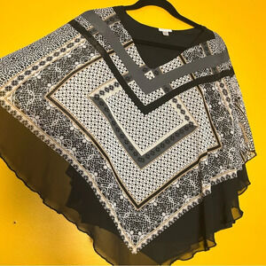 Rebecca Malone Lightweight Poncho w Attached Tank Top Petites PXL Medium Large